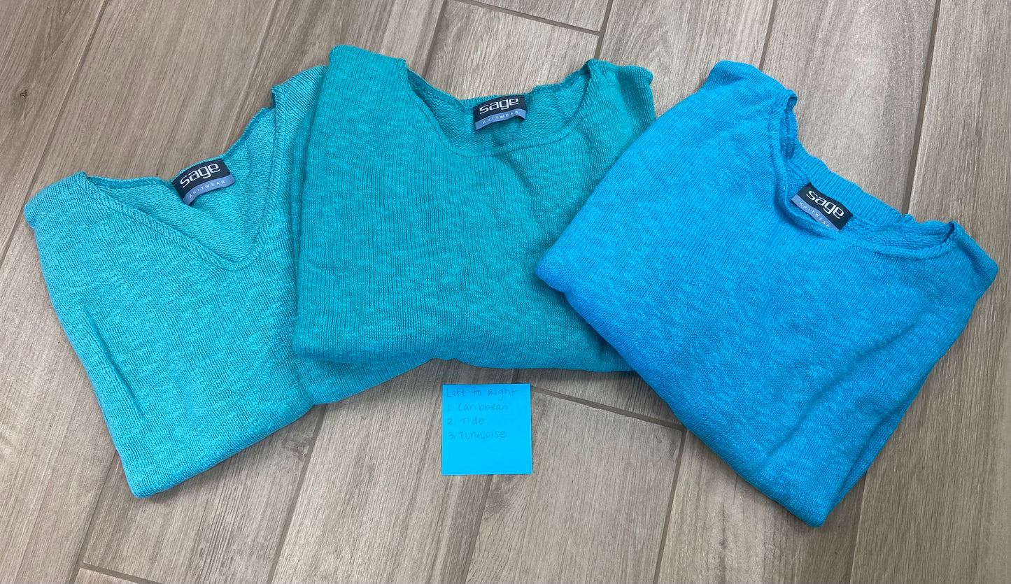 Sage V-Neck Crop Sweater