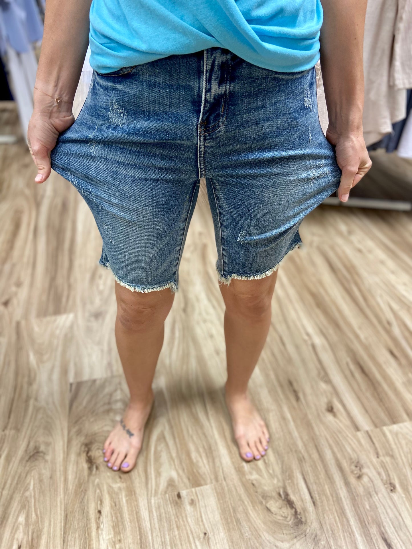 Judy Blue 150030 Bermuda Jean Shorts