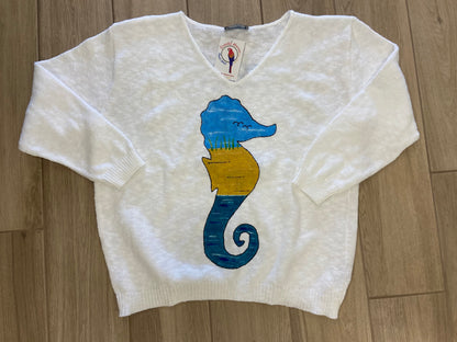MoMo Sweater - Seahorse Silhouette