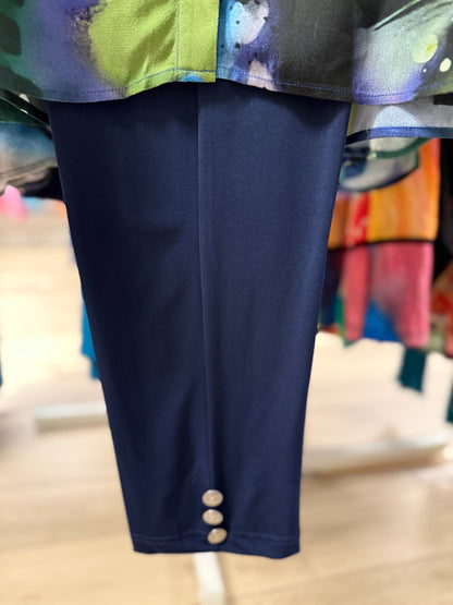 Fashque Button Stretch Capri