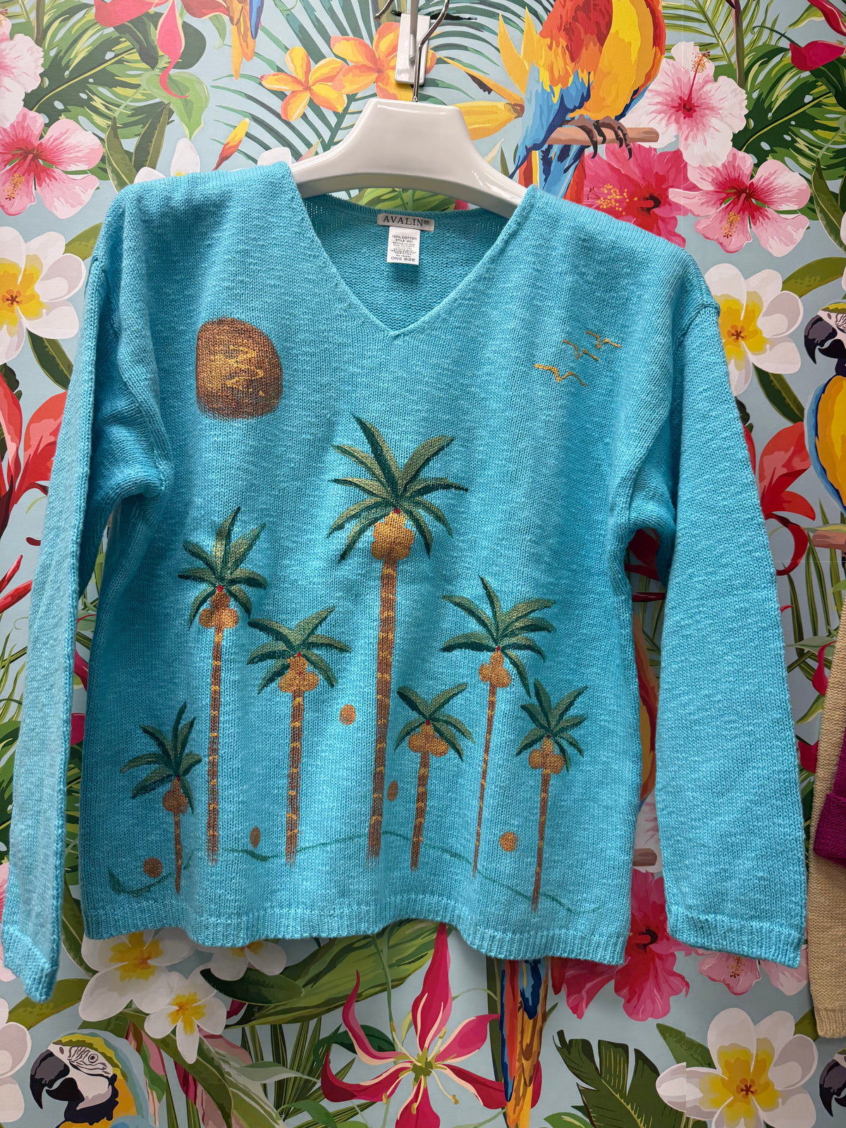 Peg Painted Sweater - Palms Party