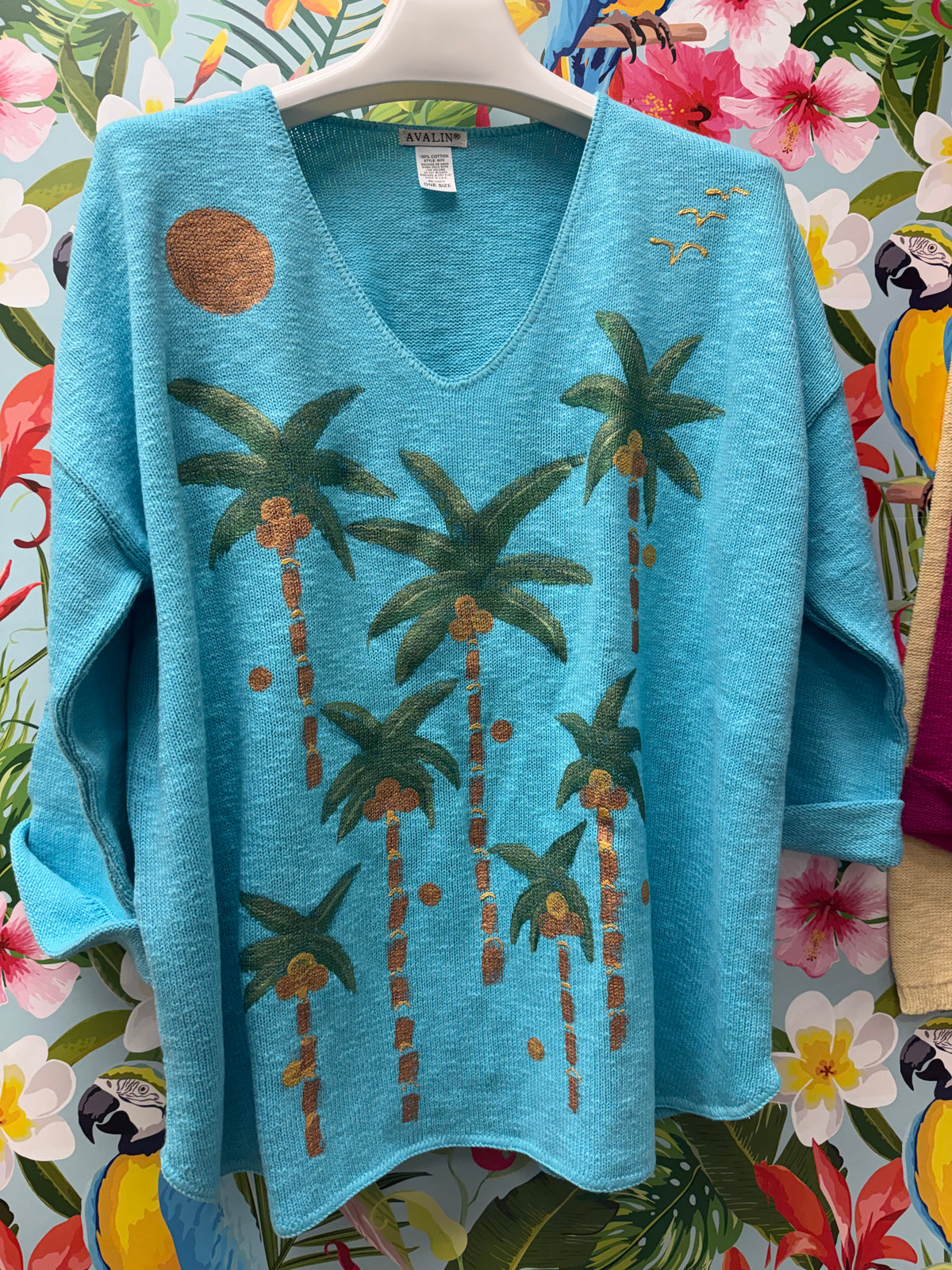Peg Painted Sweater - Palms Party