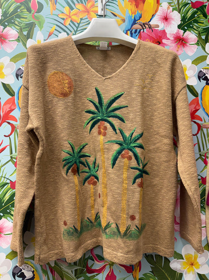 Peg Painted Sweater - Palms Party