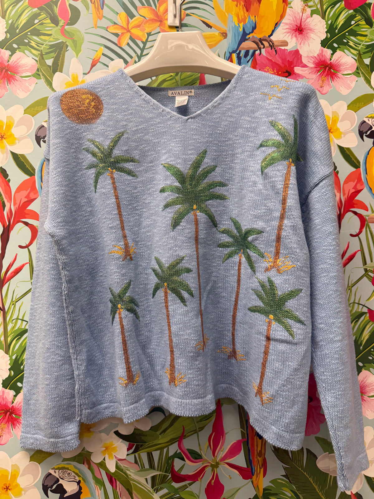 Peg Painted Sweater - Palms Party
