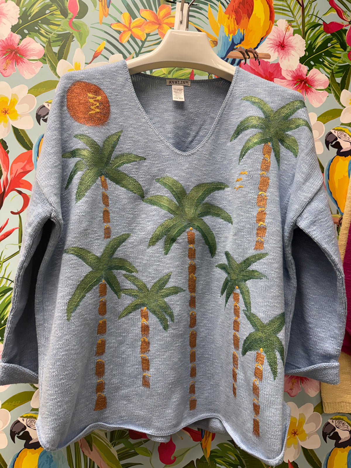 Peg Painted Sweater - Palms Party