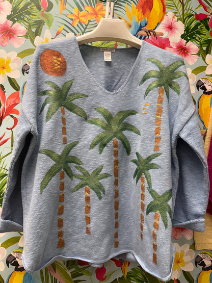 Peg Painted Sweater - Palms Party