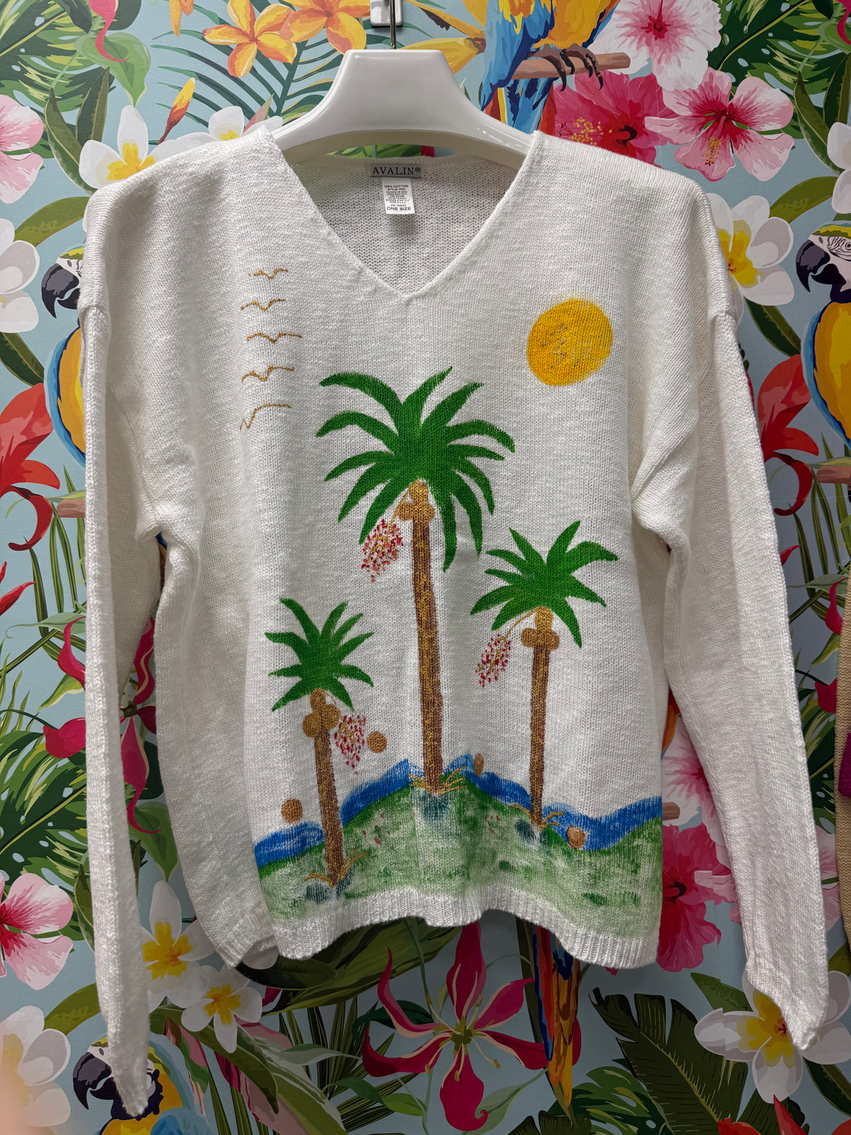 Peg Painted Sweater - Palms Party