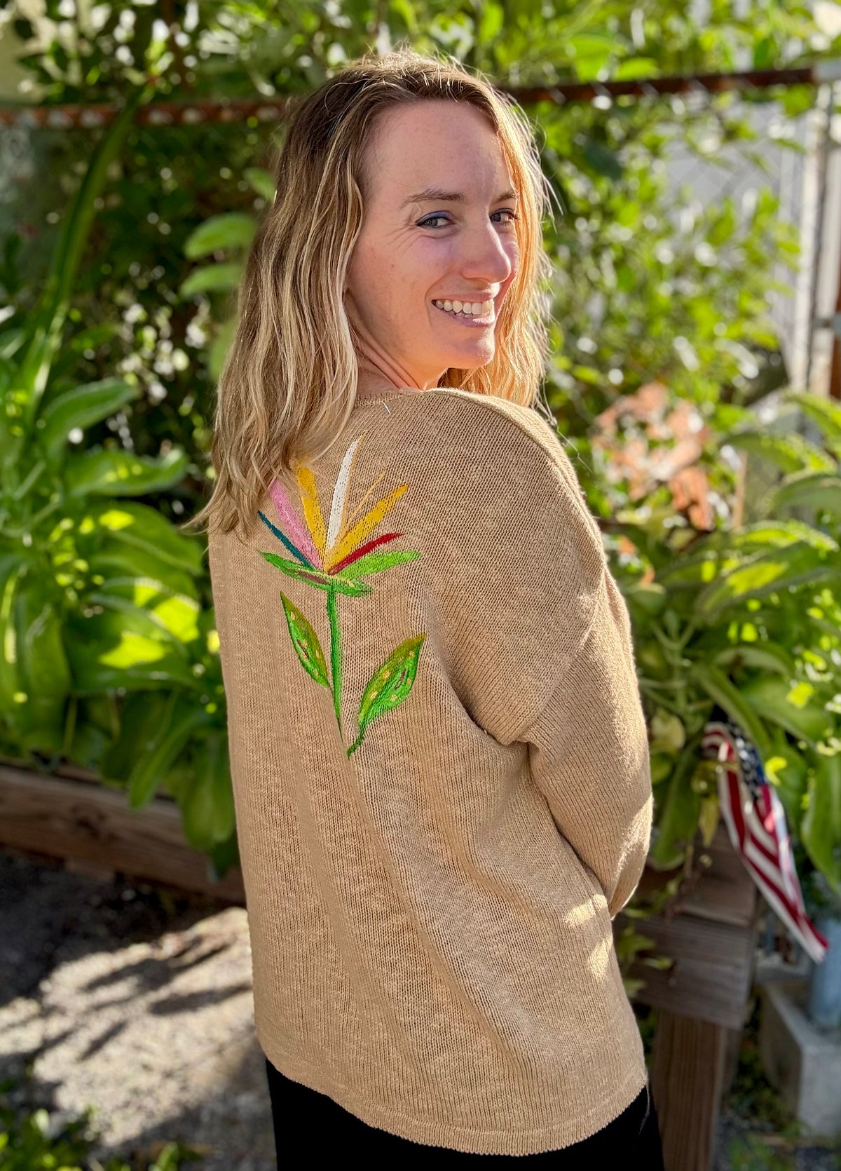 Peg Painted Sweater - Bird of Paradise