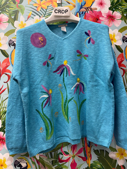 Peg Painted Coneflower Trio Sweater