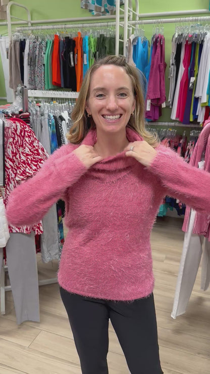 Marble 8032 Fuzzy Removable Neck Sweater