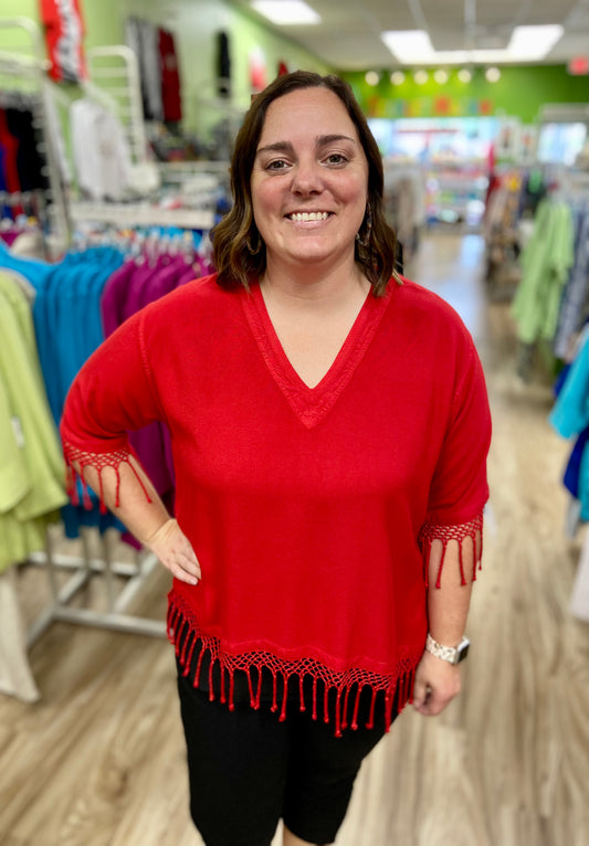 Dairi 2340V One Size Fringe Top