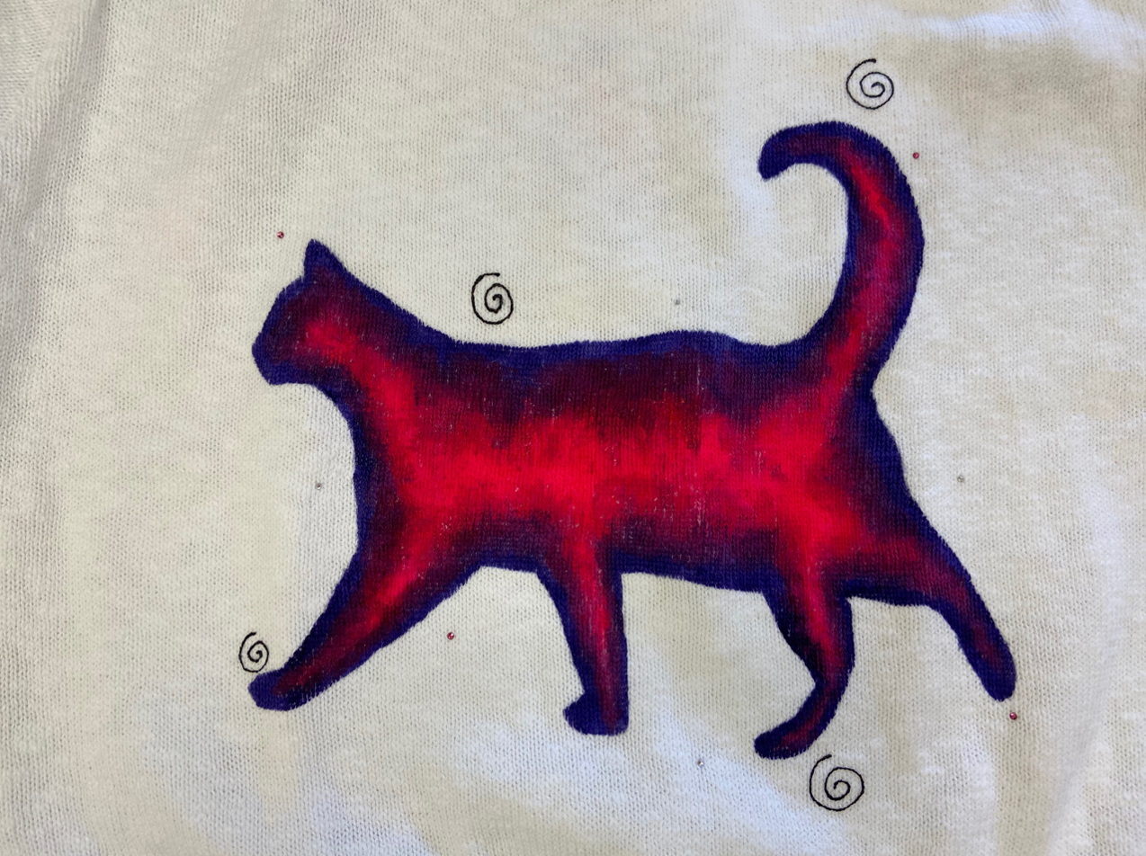 MoMo Sweater - Tie Dye Cat